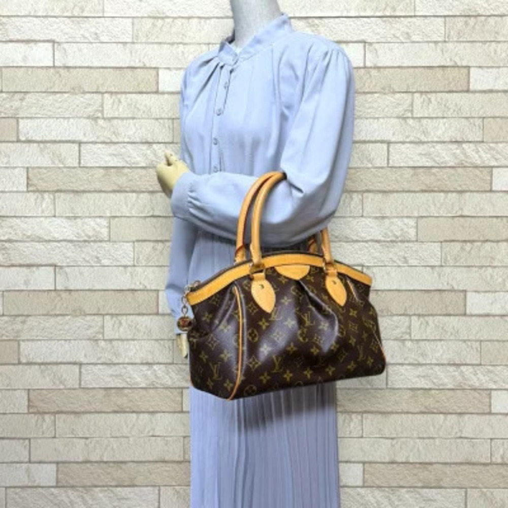 Louis Vuitton Monogram Handbag Brown Canvas Tivoli Brown
